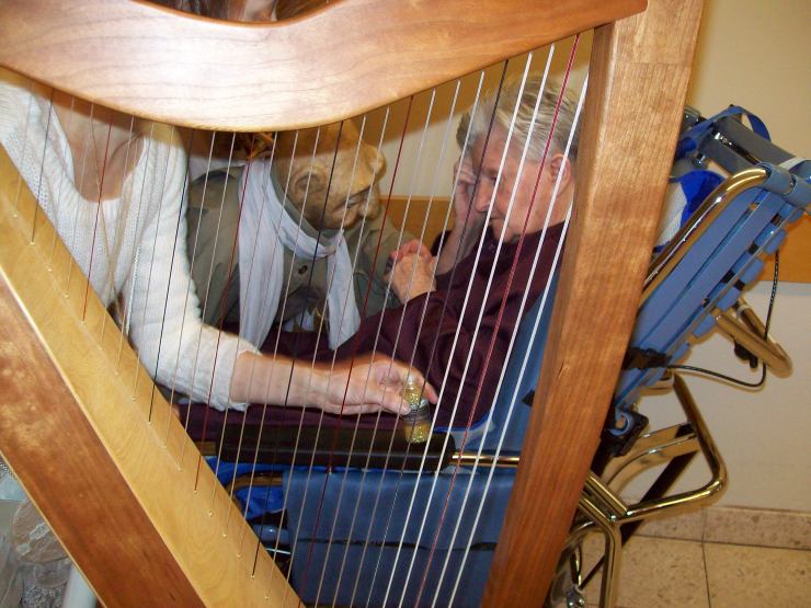 intervention marionnette et harpe-CHSLD©